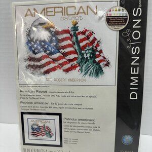 Dimensions American Patriot Counted Cross Stitch 10"X 8 "  Kit Needlework